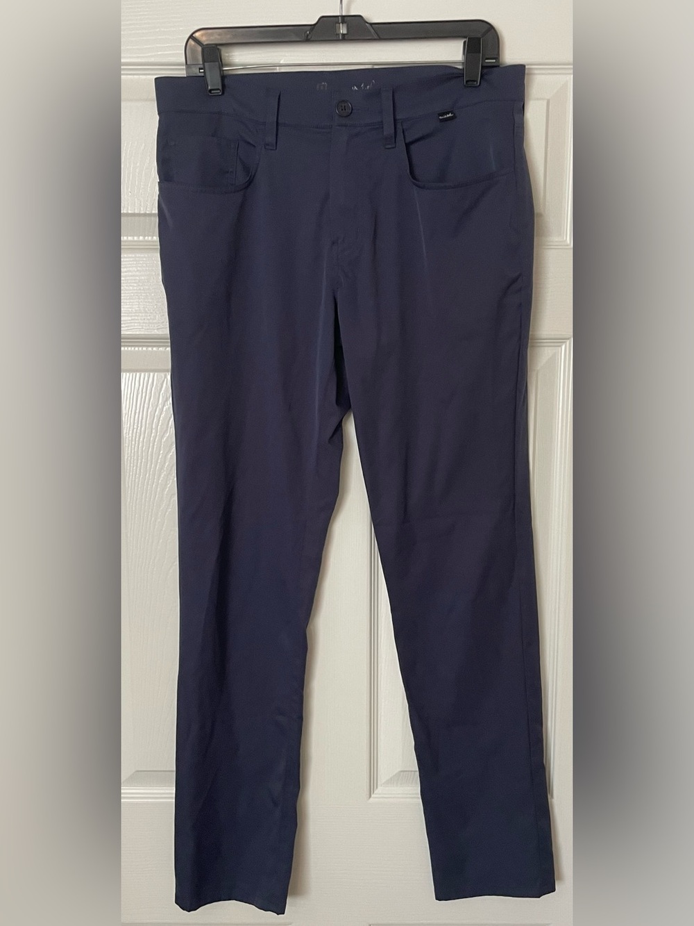 Travis Mathew Pants Mens 32 Navy Blue Chino Open To Close Golf Casual Sportswear